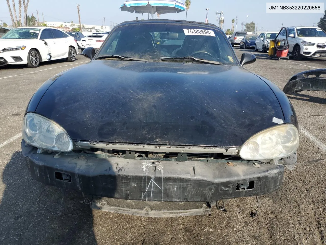 2002 Mazda Mx-5 Miata Base VIN: JM1NB353220220568 Lot: 76300694