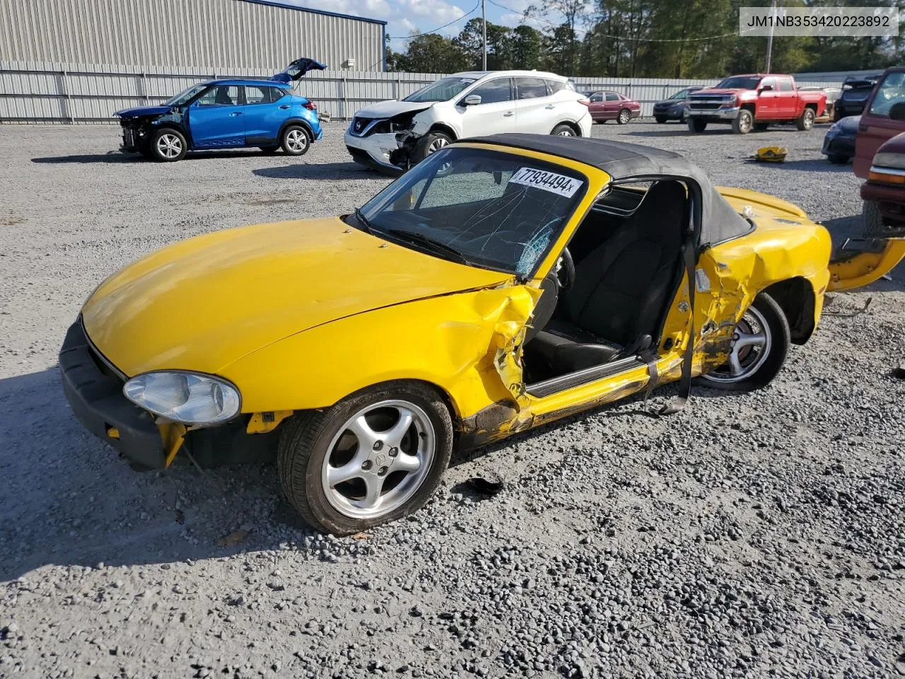 2002 Mazda Mx-5 Miata Base VIN: JM1NB353420223892 Lot: 77934494