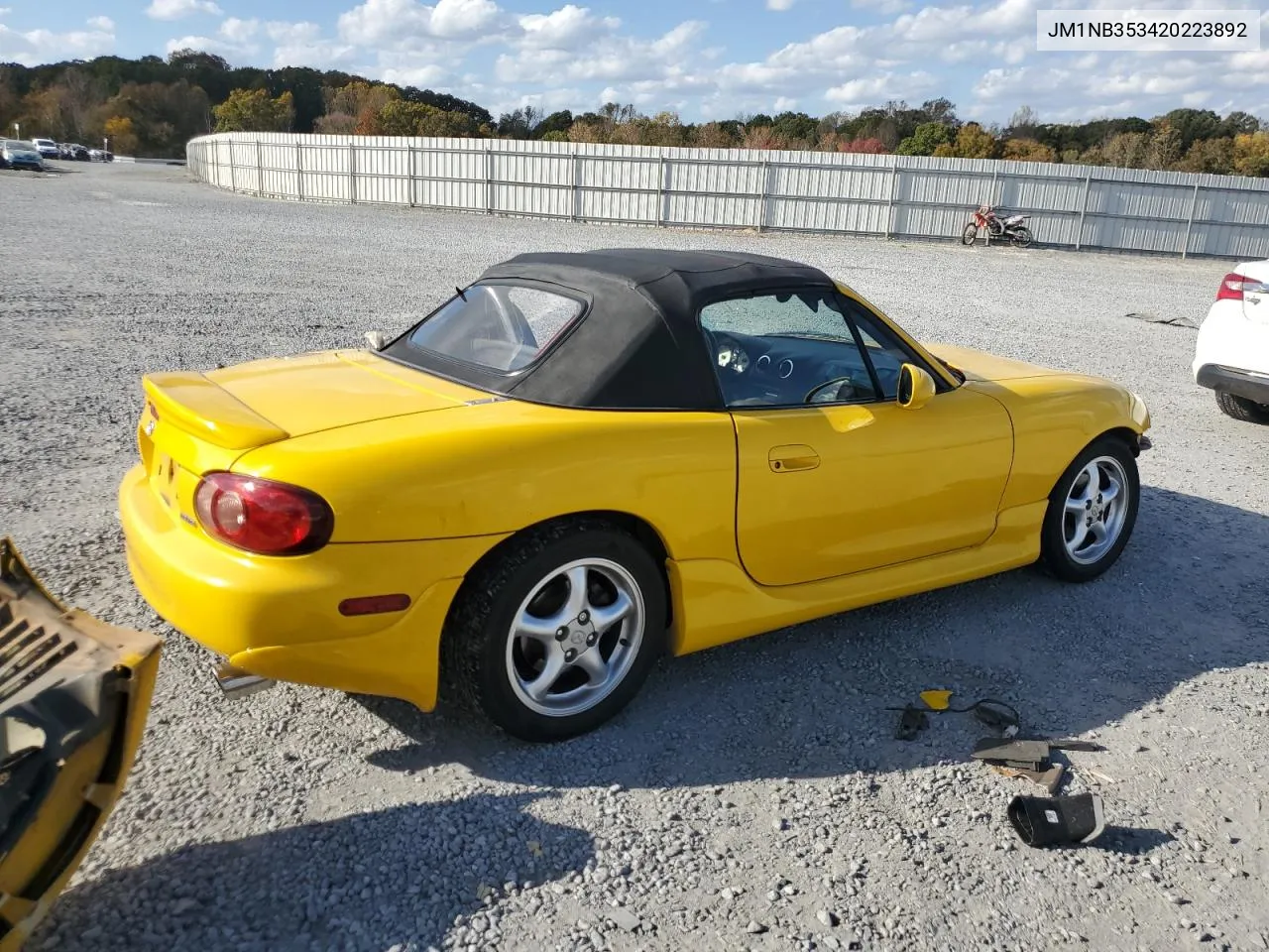 2002 Mazda Mx-5 Miata Base VIN: JM1NB353420223892 Lot: 77934494