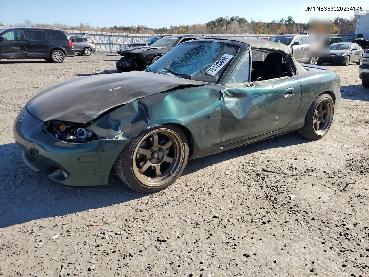 2002 Mazda Mx-5 Miata Base VIN: JM1NB353020234176 Lot: 78120654