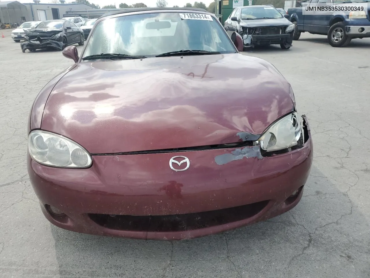 2003 Mazda Mx-5 Miata Base VIN: JM1NB353530300349 Lot: 71863314