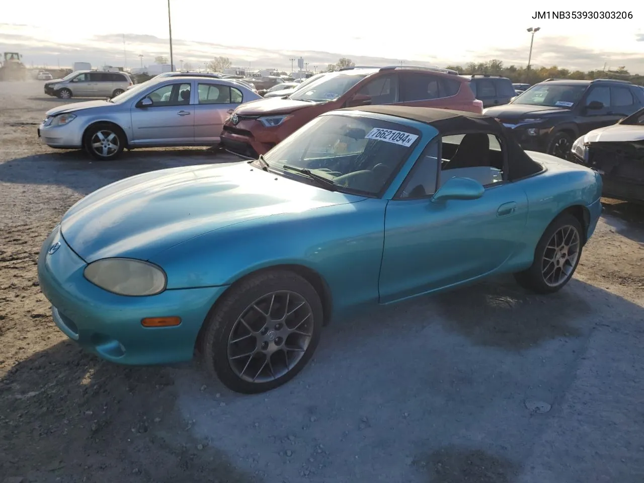 2003 Mazda Mx-5 Miata Base VIN: JM1NB353930303206 Lot: 76621094