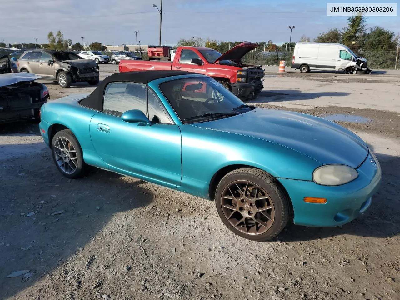 2003 Mazda Mx-5 Miata Base VIN: JM1NB353930303206 Lot: 76621094