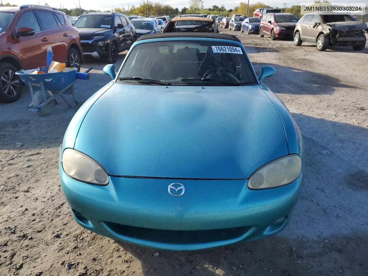 2003 Mazda Mx-5 Miata Base VIN: JM1NB353930303206 Lot: 76621094