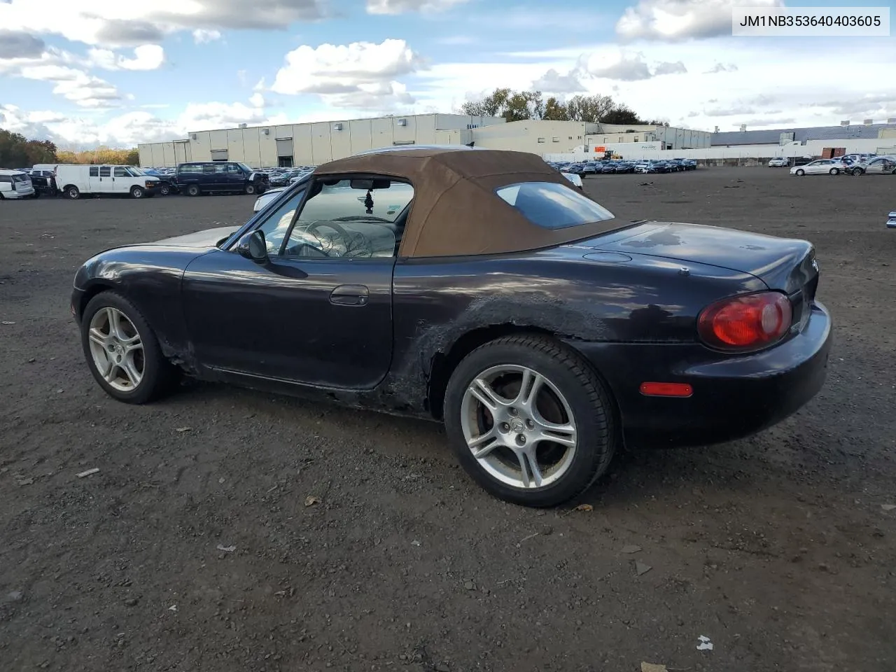 2004 Mazda Mx-5 Miata Base VIN: JM1NB353640403605 Lot: 76300484