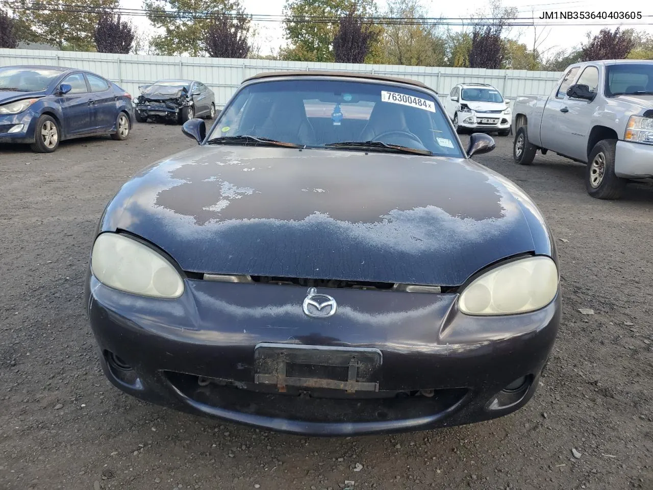 2004 Mazda Mx-5 Miata Base VIN: JM1NB353640403605 Lot: 76300484