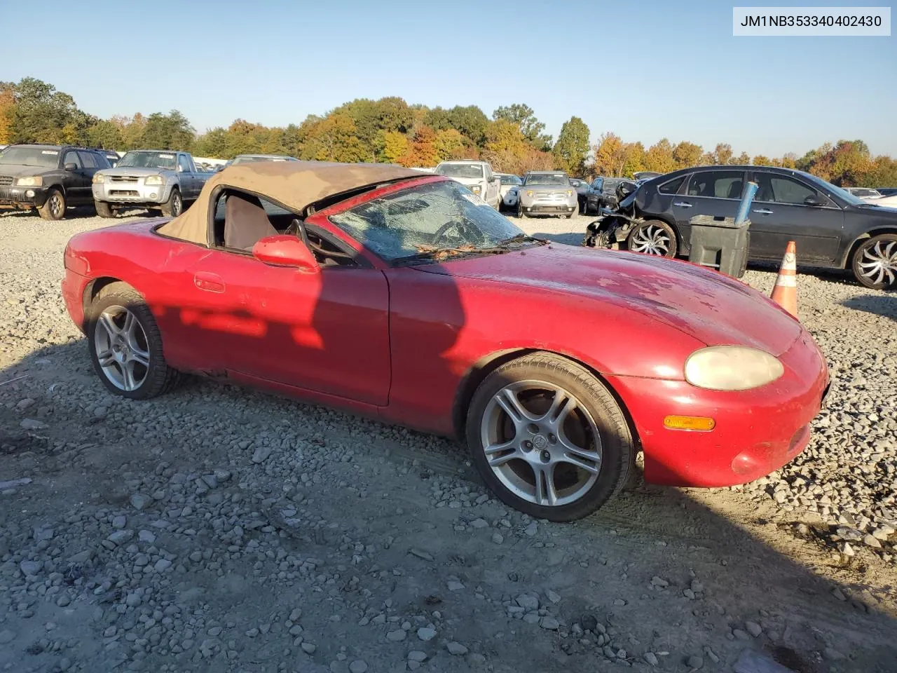 2004 Mazda Mx-5 Miata Base VIN: JM1NB353340402430 Lot: 77413414