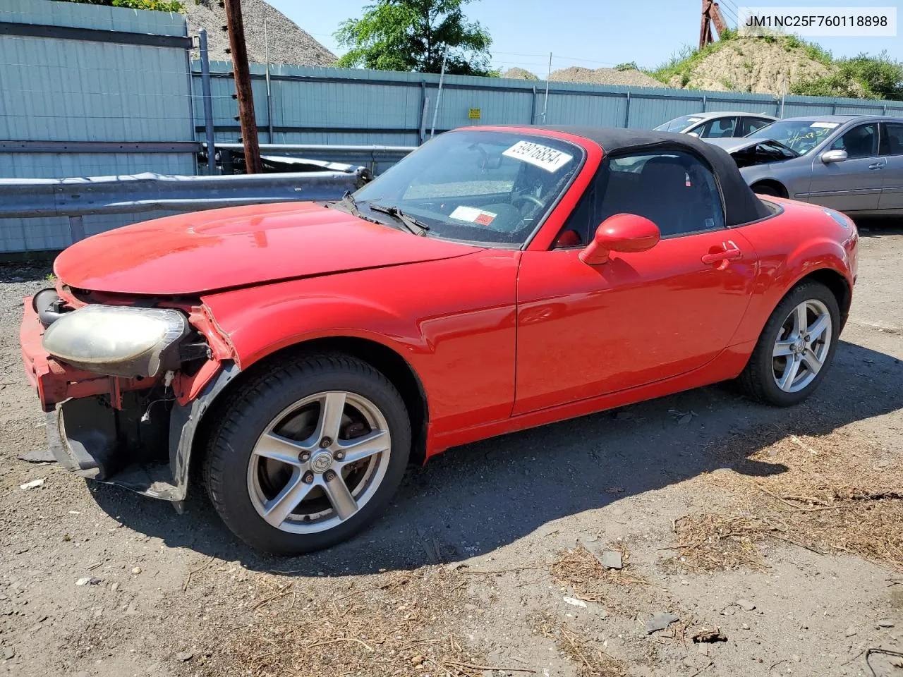 2006 Mazda Mx-5 Miata VIN: JM1NC25F760118898 Lot: 59916854