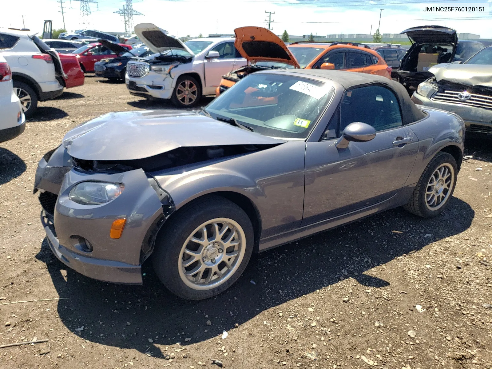 2006 Mazda Mx-5 Miata VIN: JM1NC25F760120151 Lot: 61664394