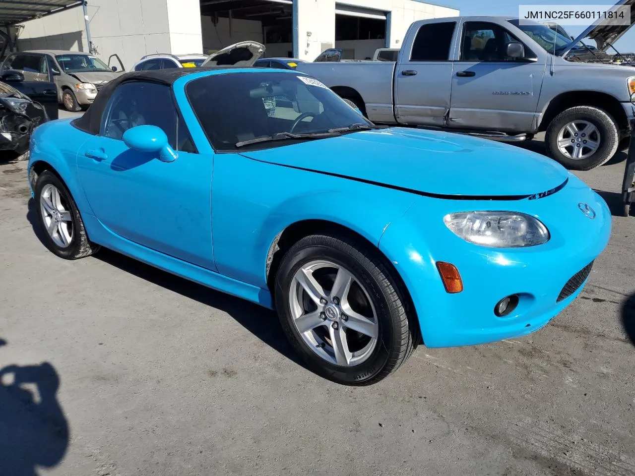 2006 Mazda Mx-5 Miata VIN: JM1NC25F660111814 Lot: 72432564