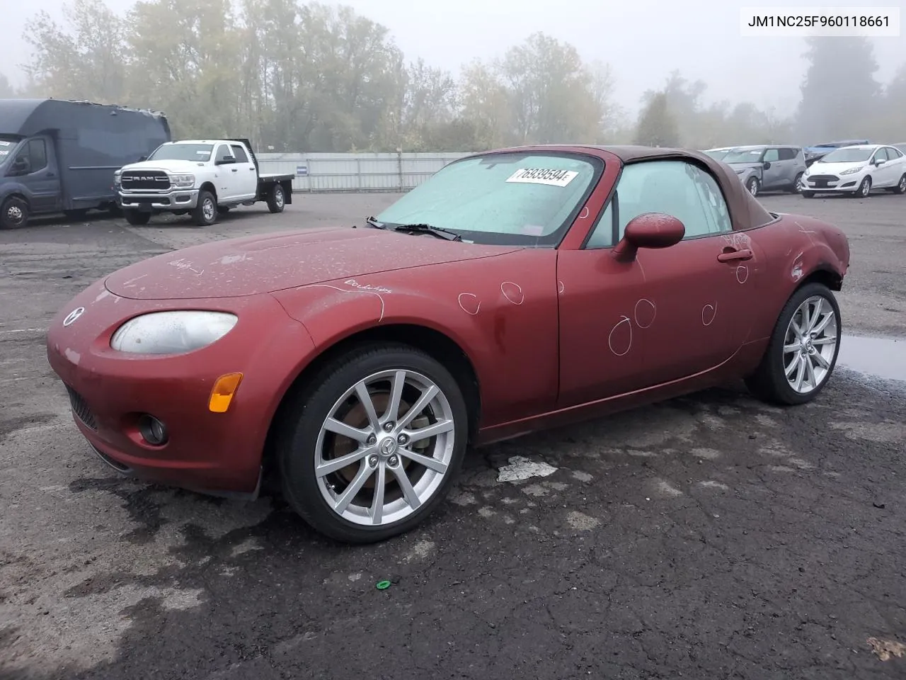 2006 Mazda Mx-5 Miata VIN: JM1NC25F960118661 Lot: 76939594