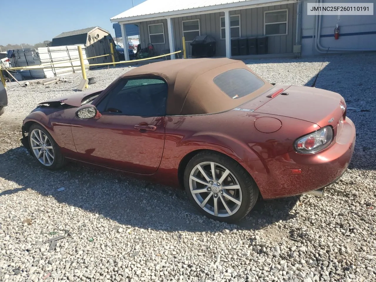 2006 Mazda Mx-5 Miata VIN: JM1NC25F260110191 Lot: 77009204