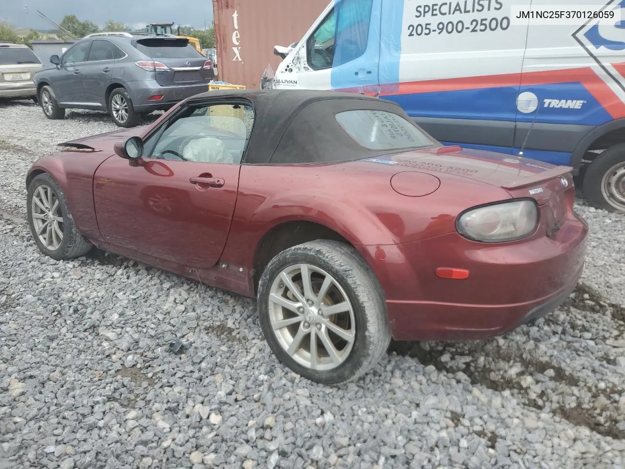 2007 Mazda Mx-5 Miata VIN: JM1NC25F370126059 Lot: 71365404