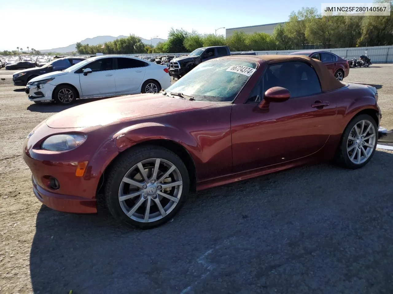 2008 Mazda Mx-5 Miata VIN: JM1NC25F280140567 Lot: 66724374