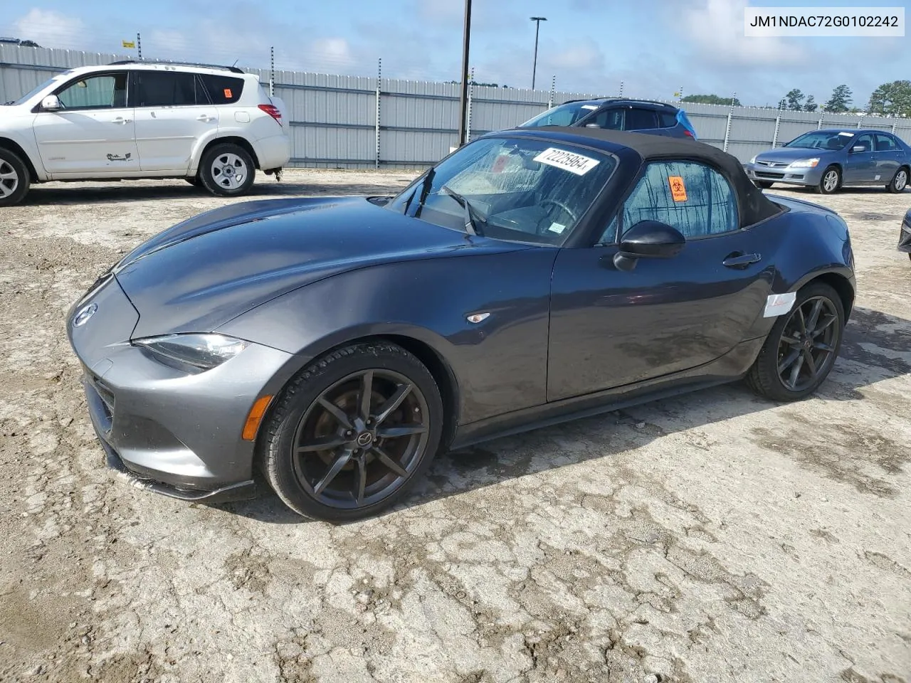 2016 Mazda Mx-5 Miata Club VIN: JM1NDAC72G0102242 Lot: 72225964