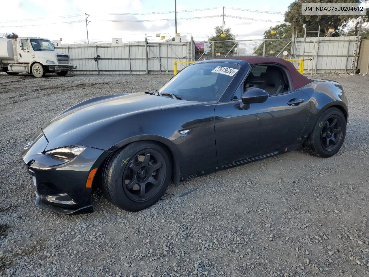 2018 Mazda Mx-5 Miata Club VIN: JM1NDAC75J0204612 Lot: 77915624