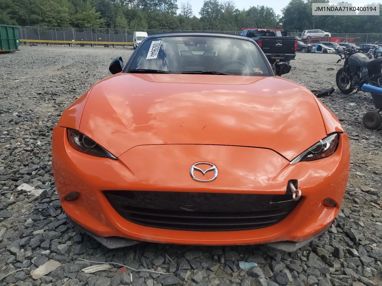 2019 Mazda Mx-5 Miata 30Th Sv VIN: JM1NDAA71K0400194 Lot: 70929644