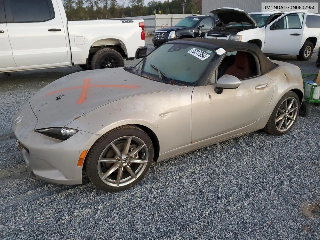 2022 Mazda Mx-5 Miata Grand Touring VIN: JM1NDAD70N0507950 Lot: 75017964