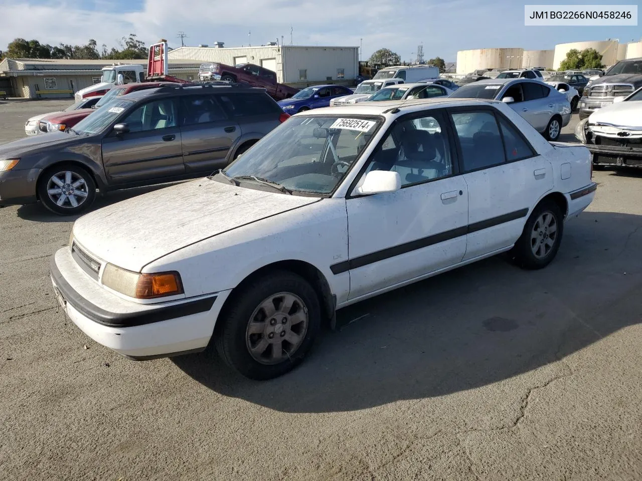 1992 Mazda Protege Lx VIN: JM1BG2266N0458246 Lot: 75692514