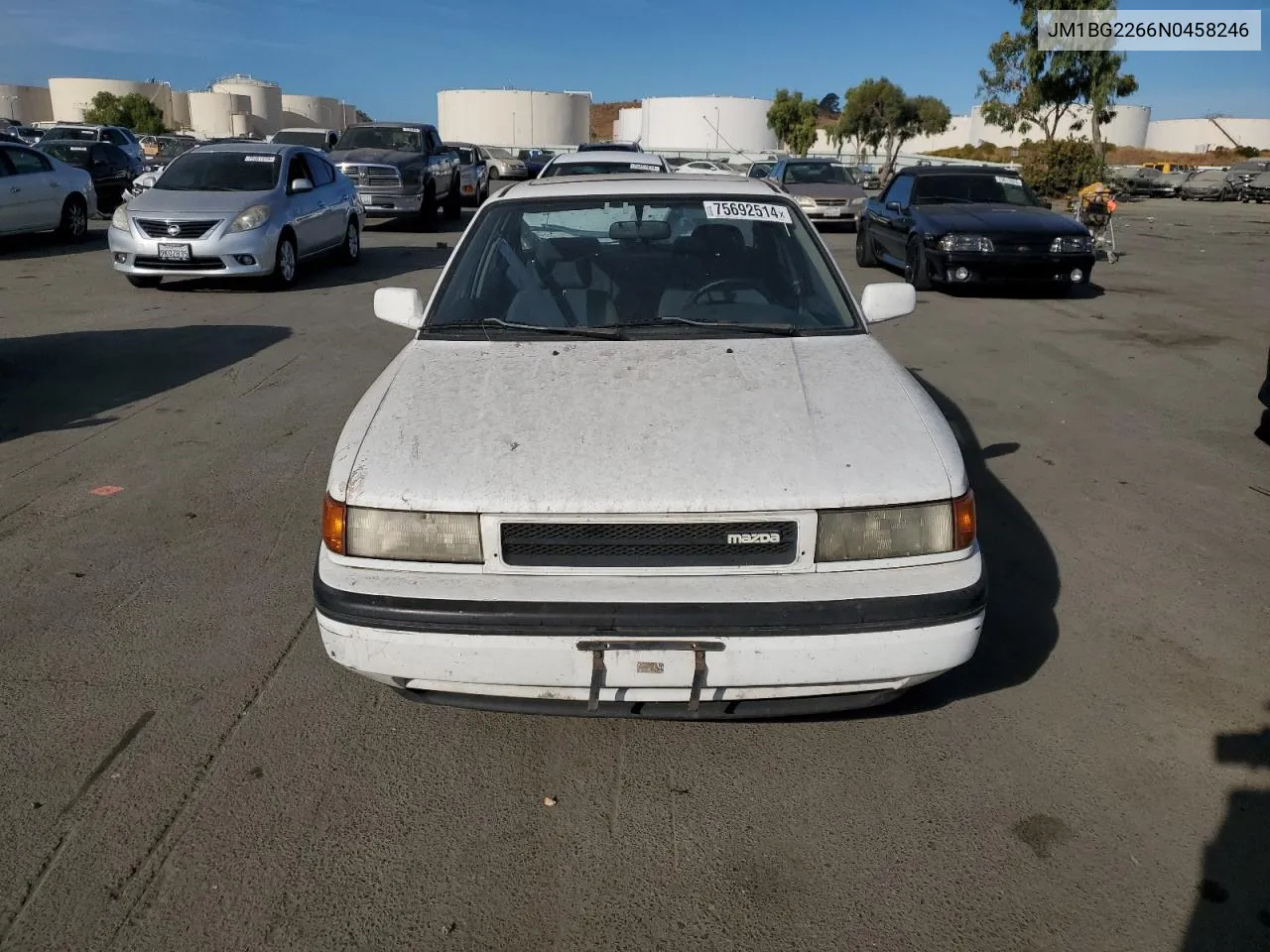 1992 Mazda Protege Lx VIN: JM1BG2266N0458246 Lot: 75692514