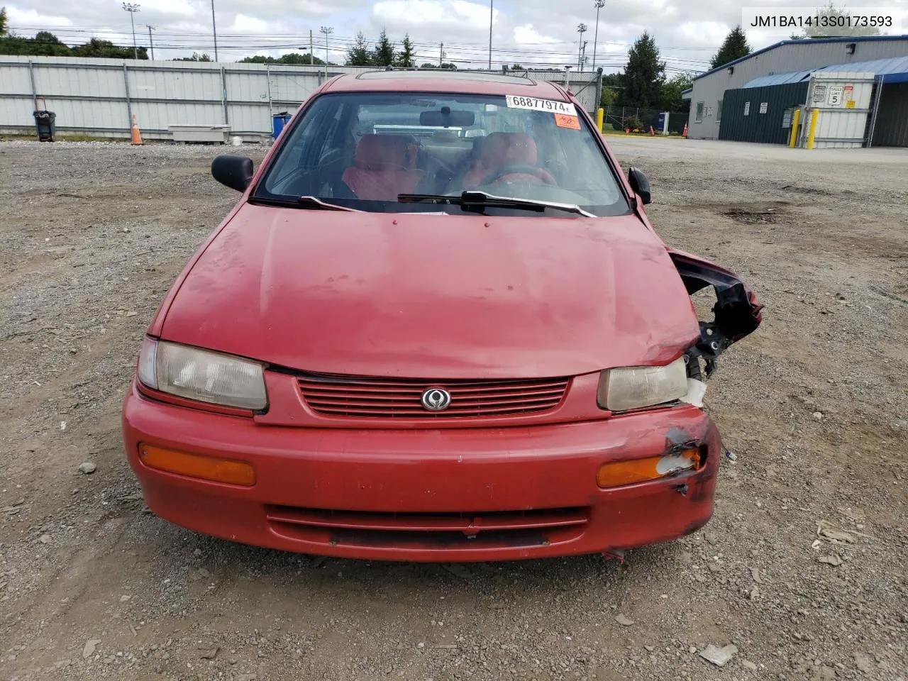 1995 Mazda Protege Dx VIN: JM1BA1413S0173593 Lot: 68877974