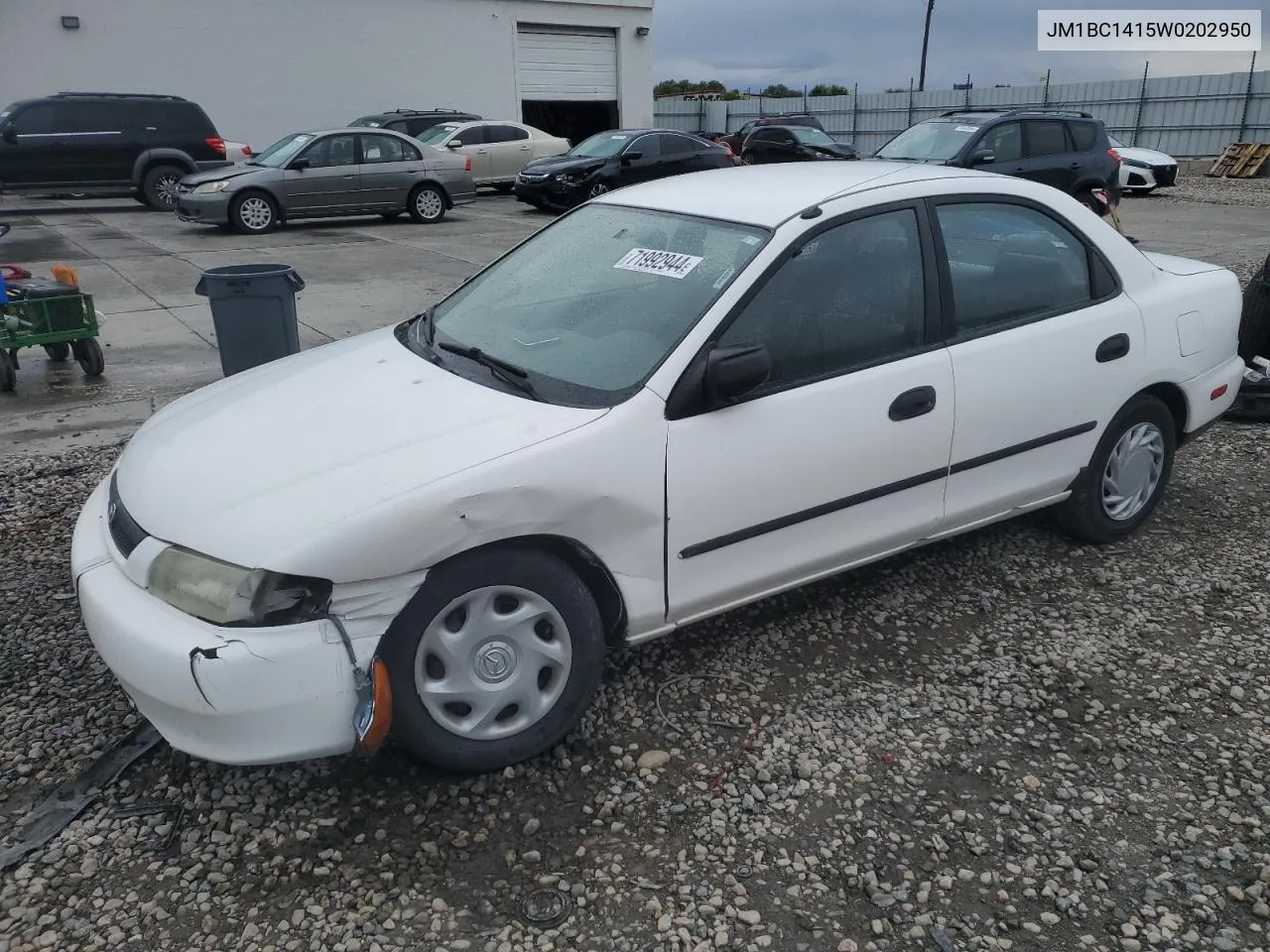 1998 Mazda Protege Dx VIN: JM1BC1415W0202950 Lot: 71992944