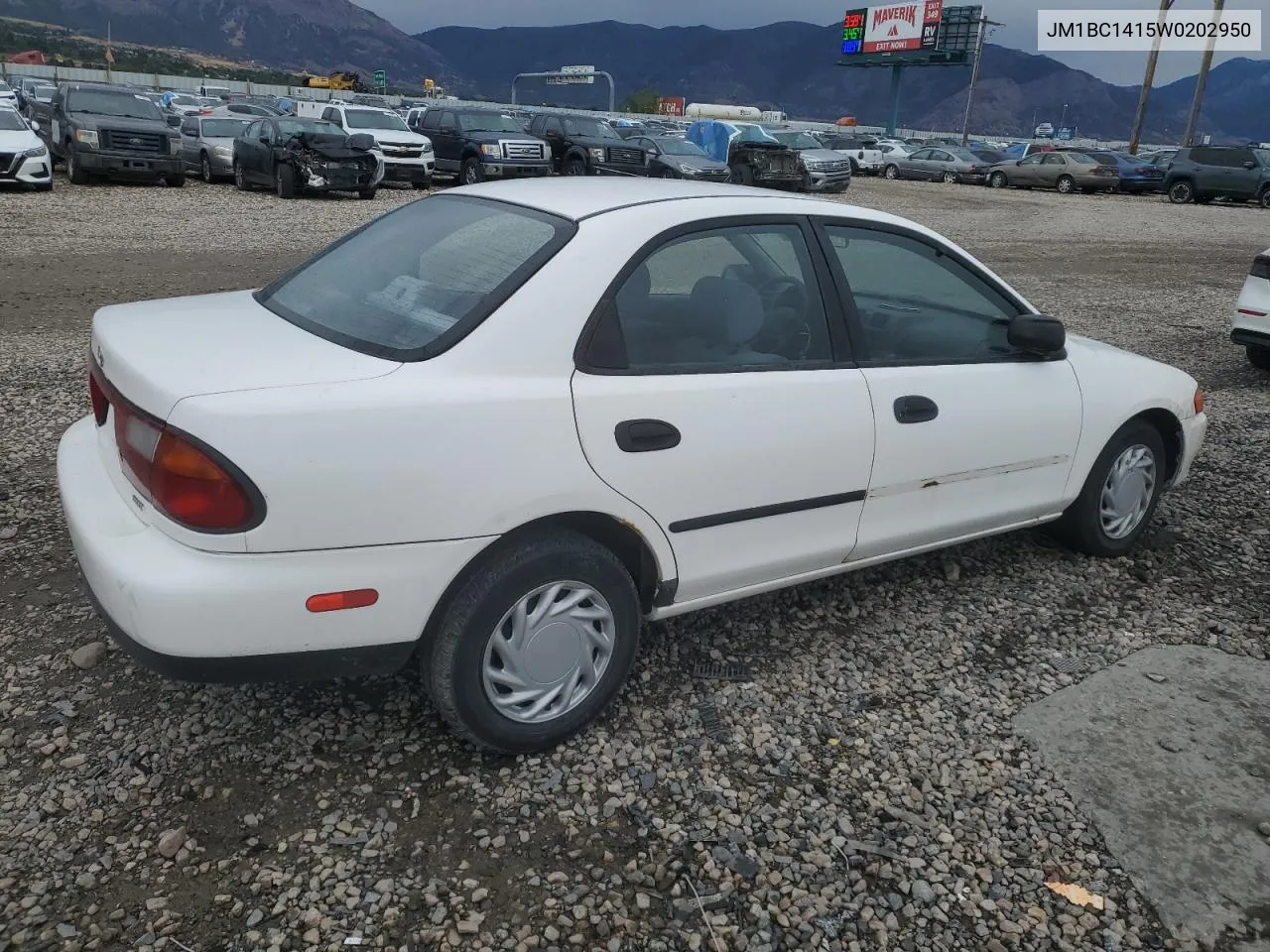 1998 Mazda Protege Dx VIN: JM1BC1415W0202950 Lot: 71992944