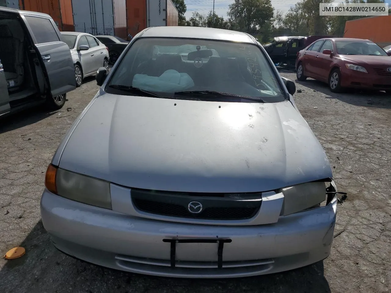 1998 Mazda Protege Lx VIN: JM1BC1428W0214650 Lot: 75954264