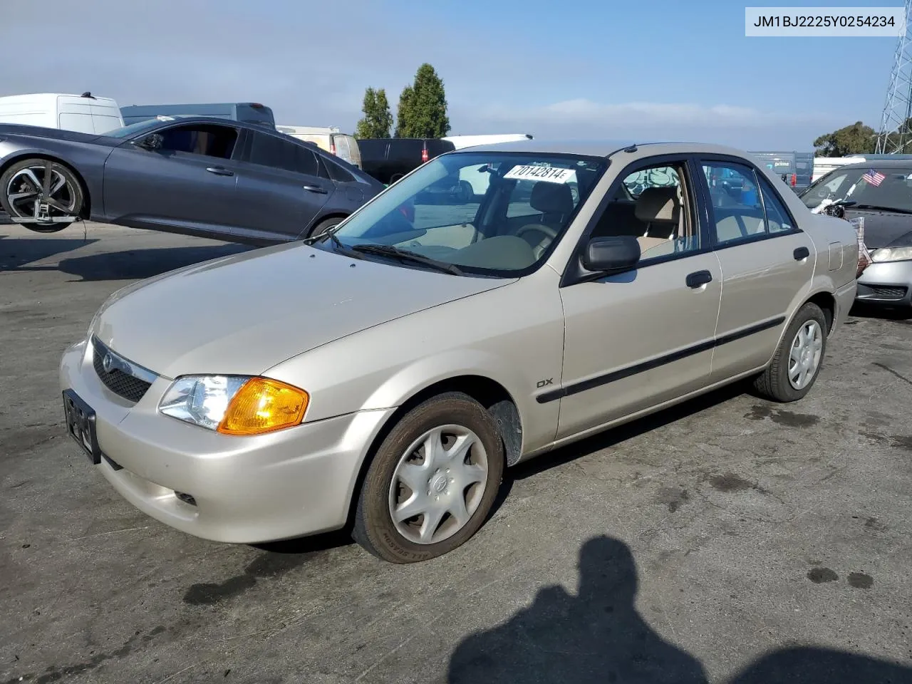 2000 Mazda Protege Dx VIN: JM1BJ2225Y0254234 Lot: 70142814