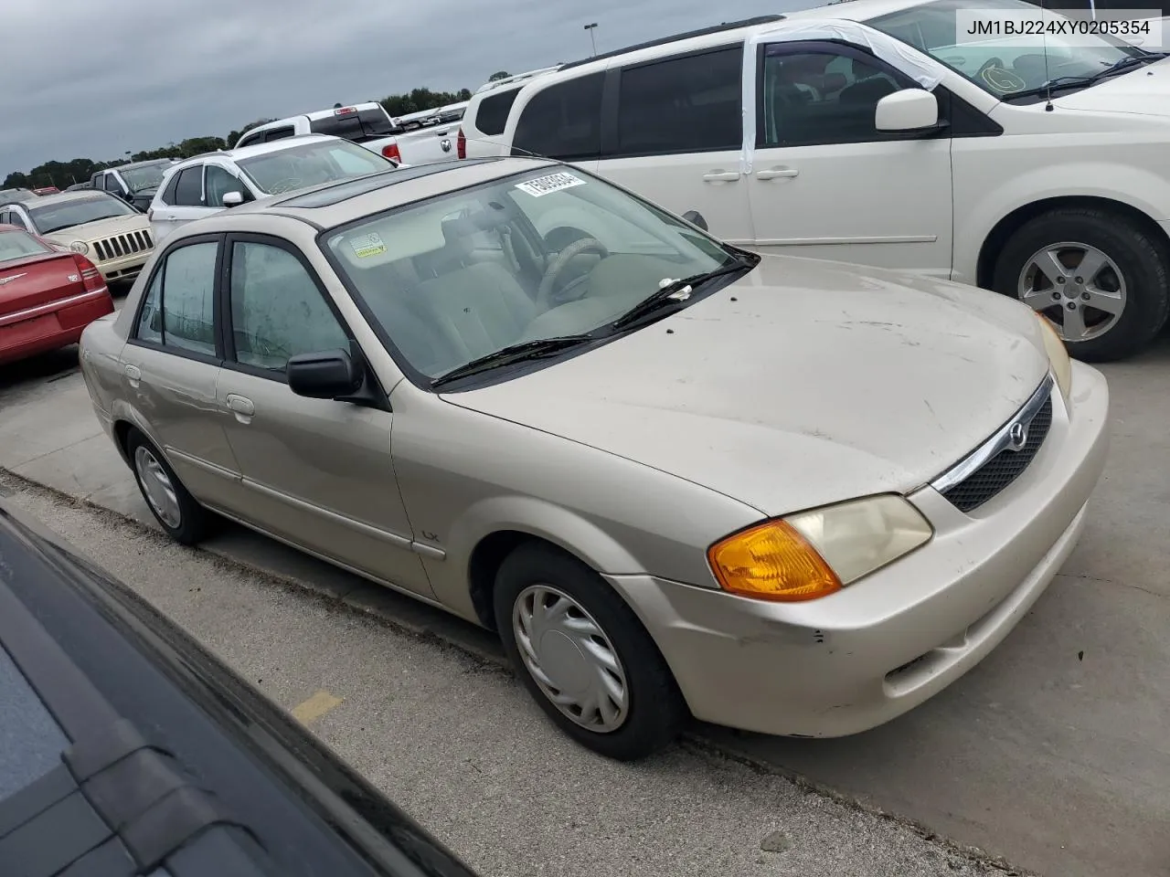 2000 Mazda Protege Dx VIN: JM1BJ224XY0205354 Lot: 75093934