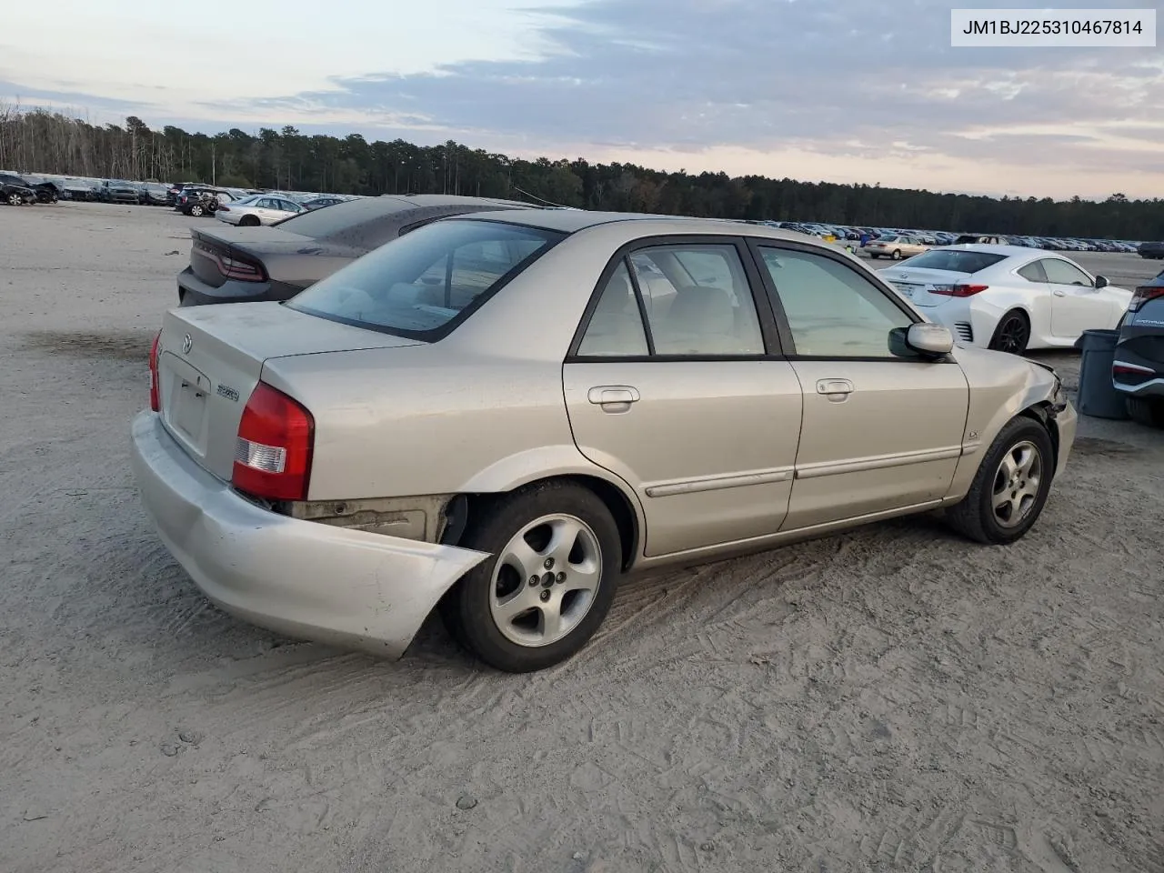 2001 Mazda Protege Lx VIN: JM1BJ225310467814 Lot: 77675414