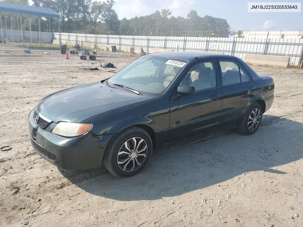 2002 Mazda Protege Dx VIN: JM1BJ225320553643 Lot: 67915724