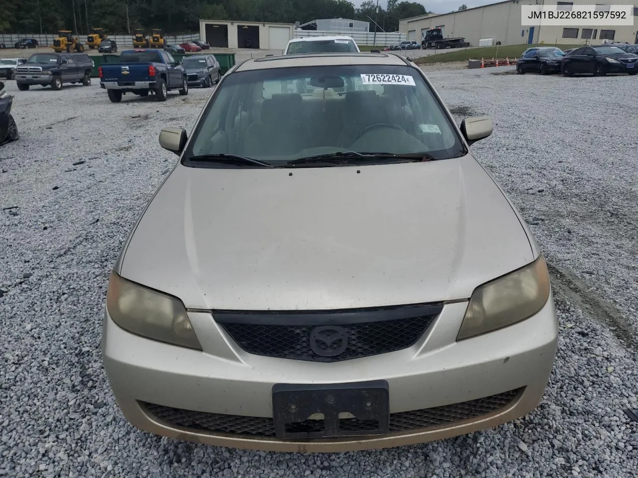 2002 Mazda Protege Dx VIN: JM1BJ226821597592 Lot: 72622424