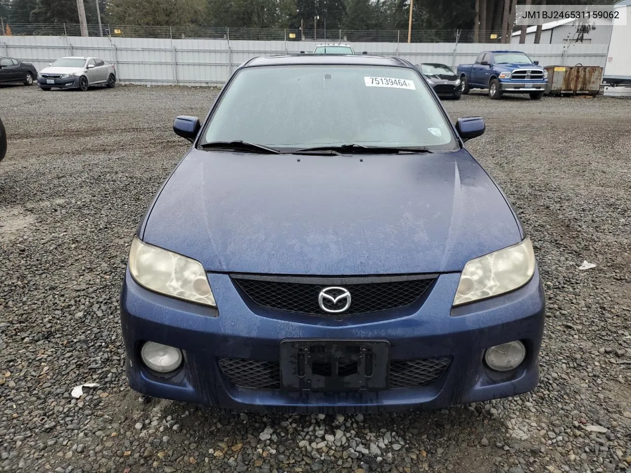 2003 Mazda Protege Pr5 VIN: JM1BJ246531159062 Lot: 75139464