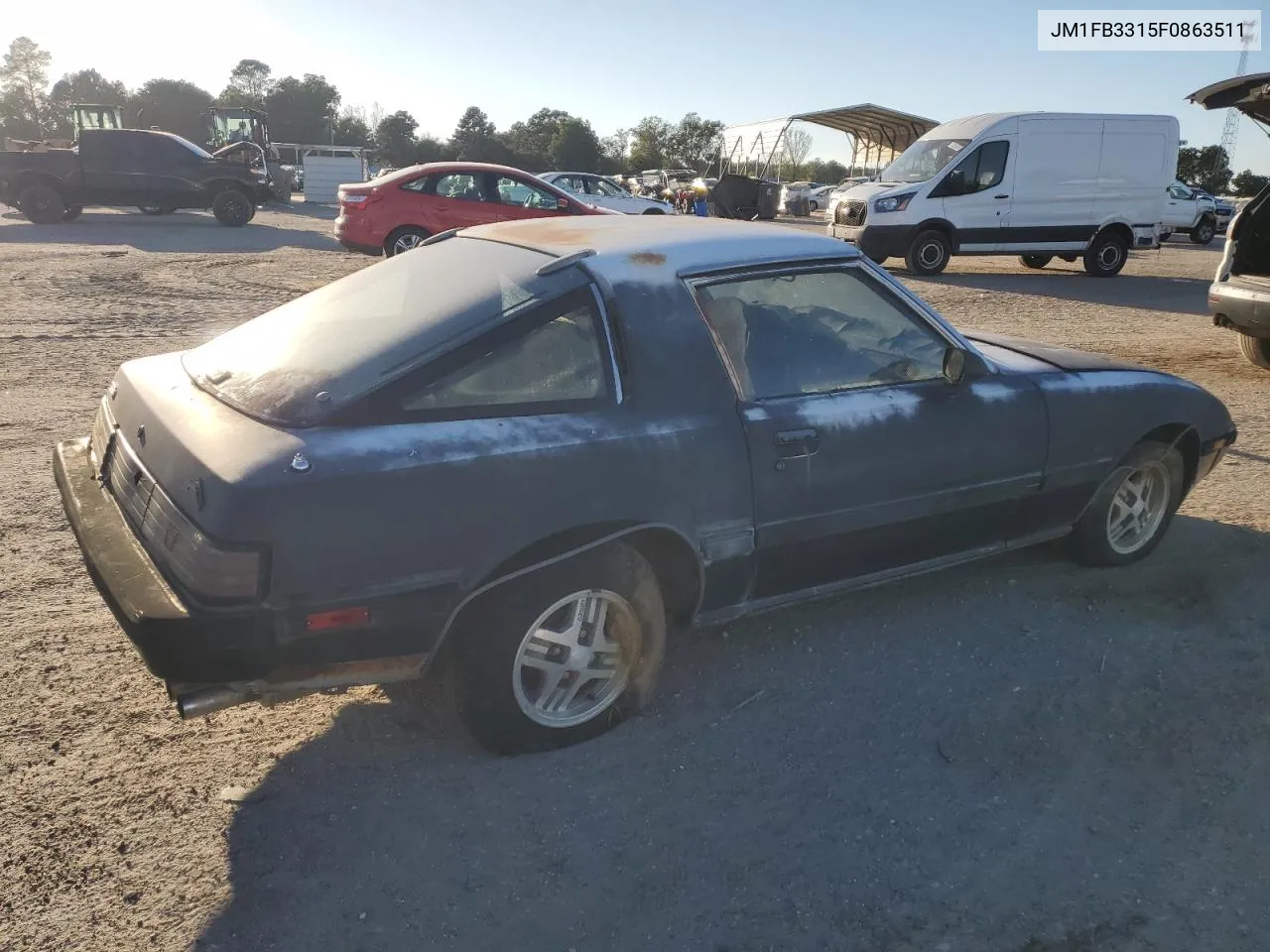 1985 Mazda Rx7 12A VIN: JM1FB3315F0863511 Lot: 75881314