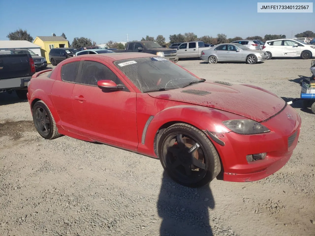 2004 Mazda Rx8 VIN: JM1FE173340122567 Lot: 76424894