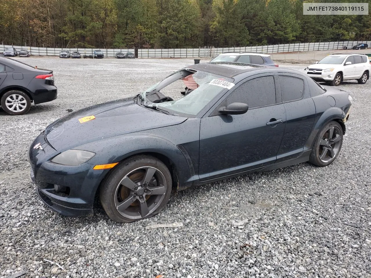 2004 Mazda Rx8 VIN: JM1FE173840119115 Lot: 80307404