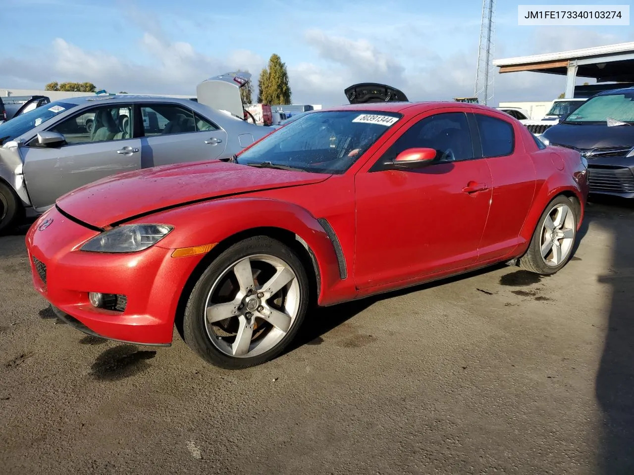 2004 Mazda Rx8 VIN: JM1FE173340103274 Lot: 80391344