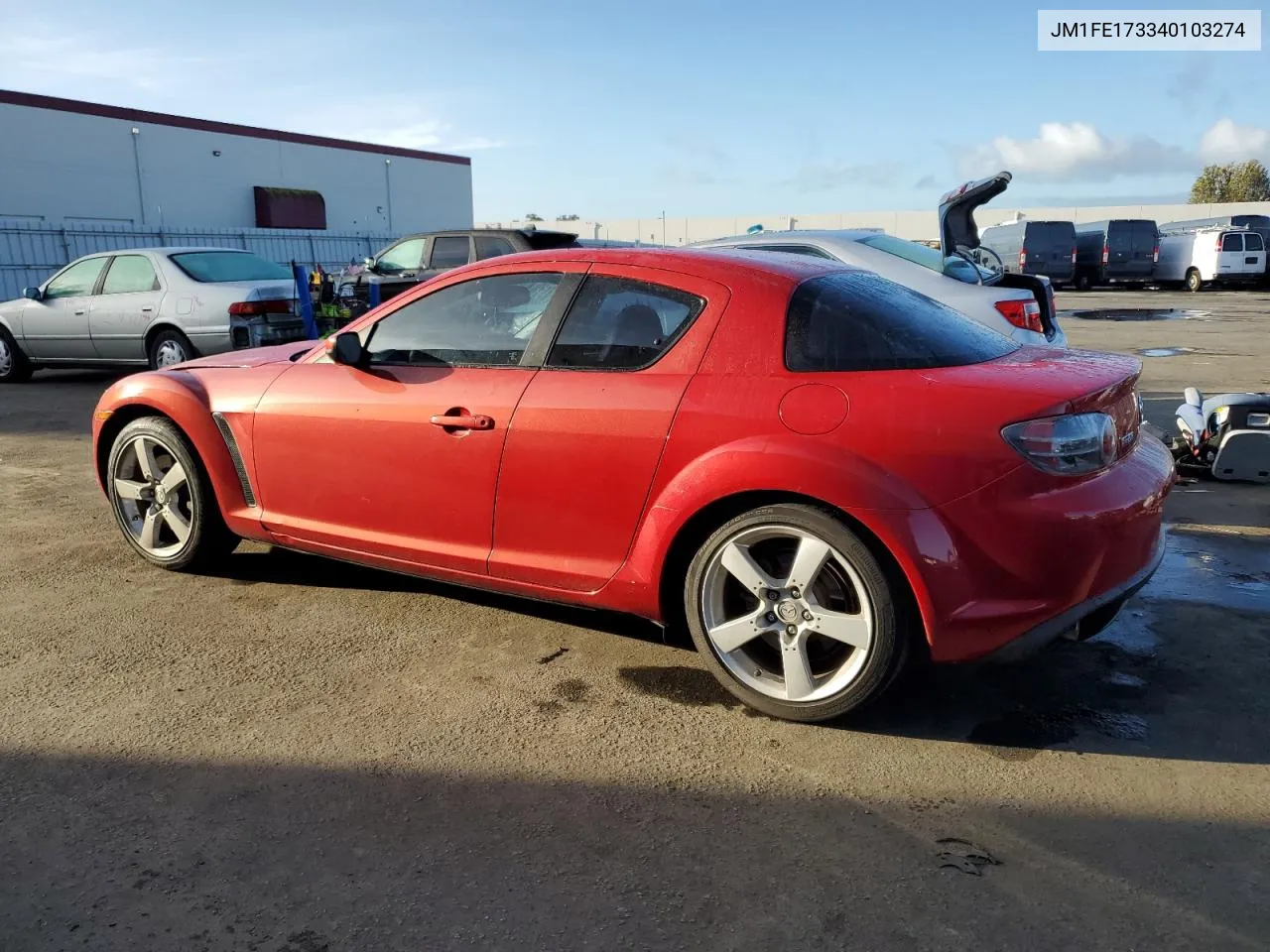 2004 Mazda Rx8 VIN: JM1FE173340103274 Lot: 80391344