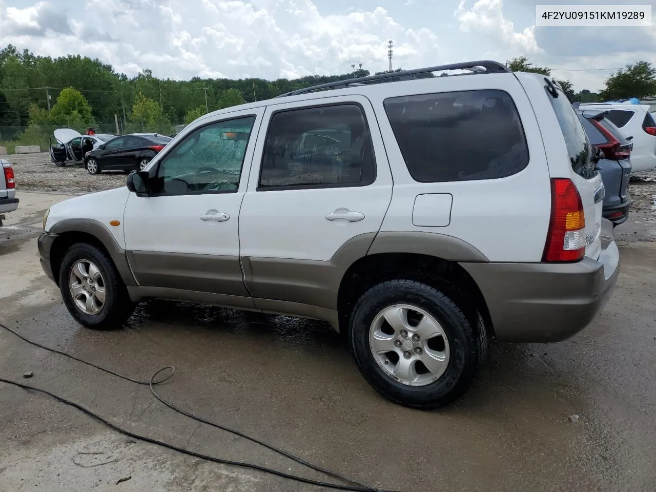 2001 Mazda Tribute Lx VIN: 4F2YU09151KM19289 Lot: 65442784