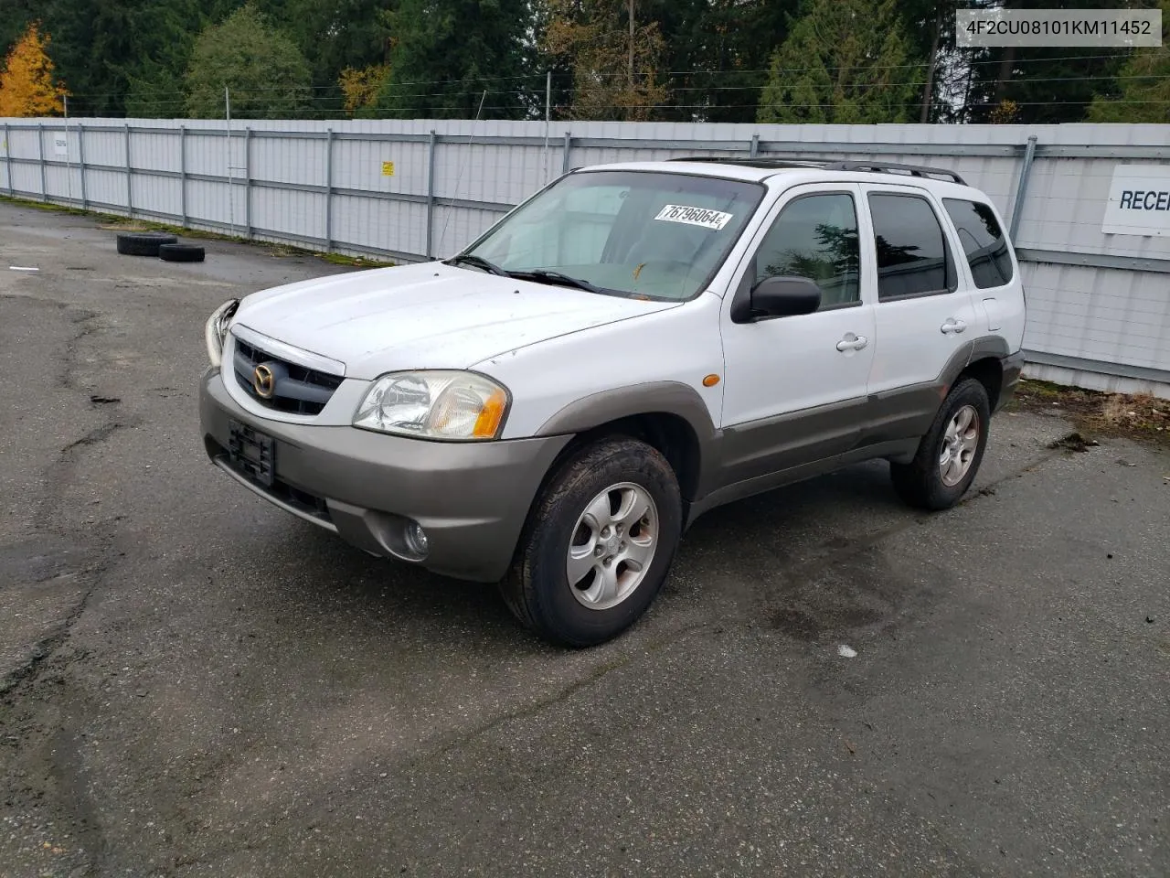 4F2CU08101KM11452 2001 Mazda Tribute Lx