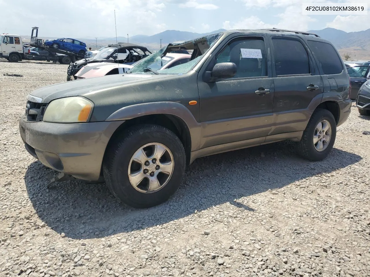 2002 Mazda Tribute Lx VIN: 4F2CU08102KM38619 Lot: 62801924