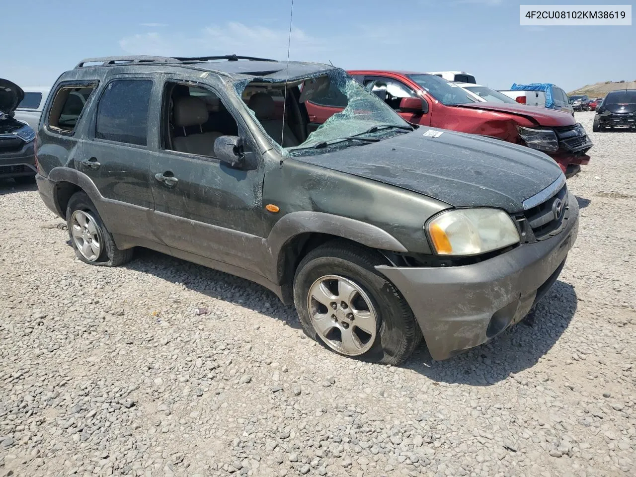 2002 Mazda Tribute Lx VIN: 4F2CU08102KM38619 Lot: 62801924