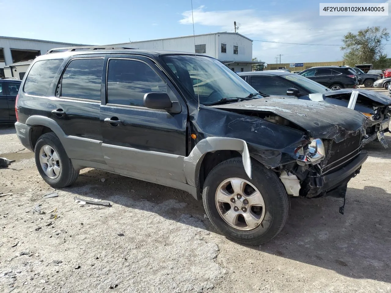 2002 Mazda Tribute Lx VIN: 4F2YU08102KM40005 Lot: 78606844