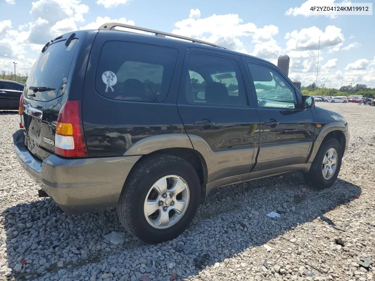 2004 Mazda Tribute Lx VIN: 4F2YZ04124KM19912 Lot: 69031934