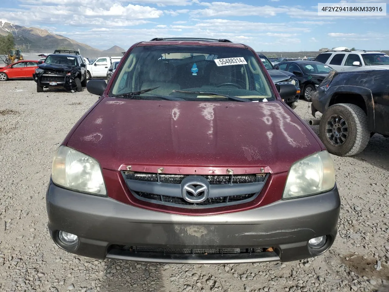 4F2YZ94184KM33916 2004 Mazda Tribute Lx