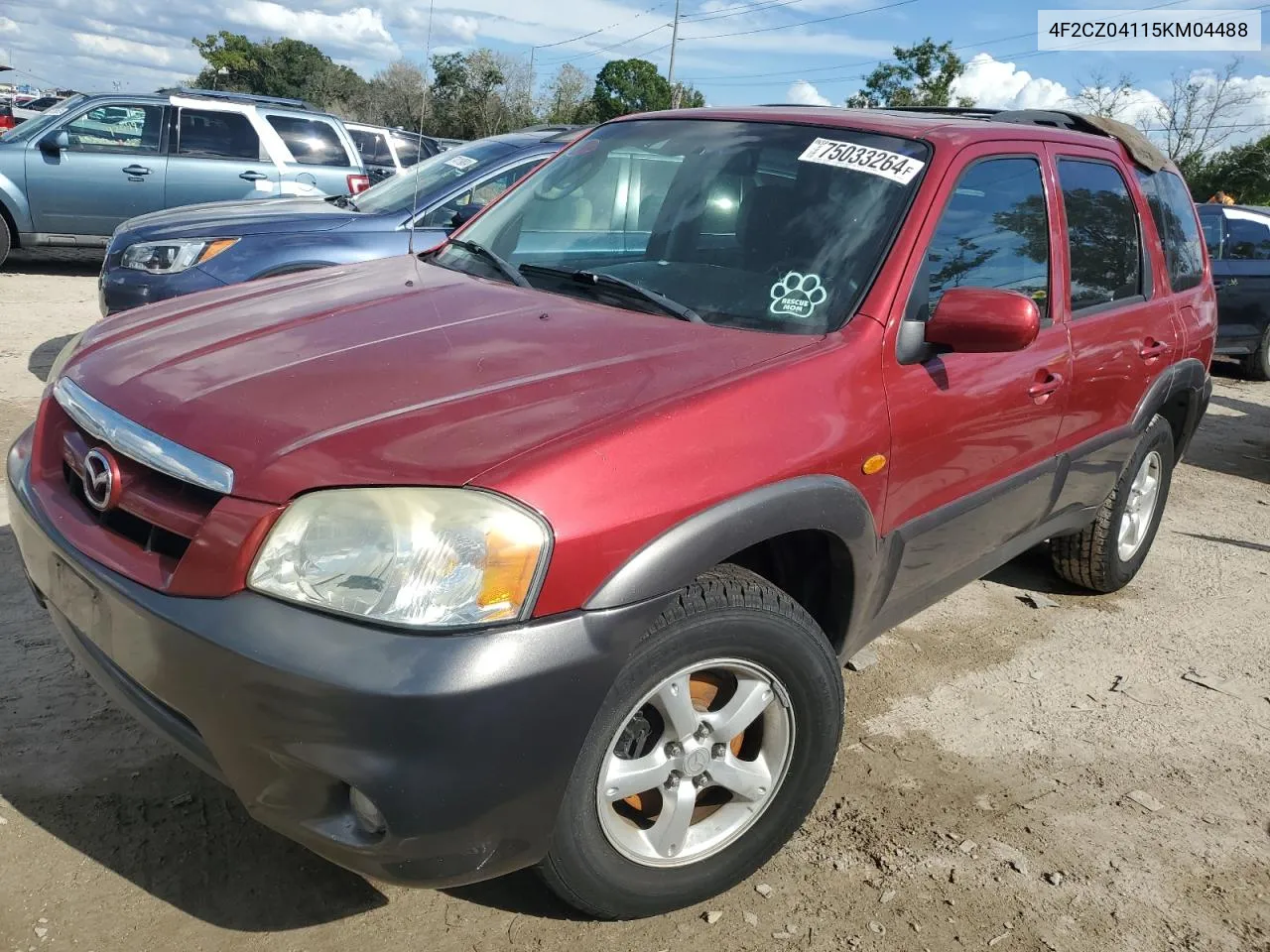 2005 Mazda Tribute S VIN: 4F2CZ04115KM04488 Lot: 75033264