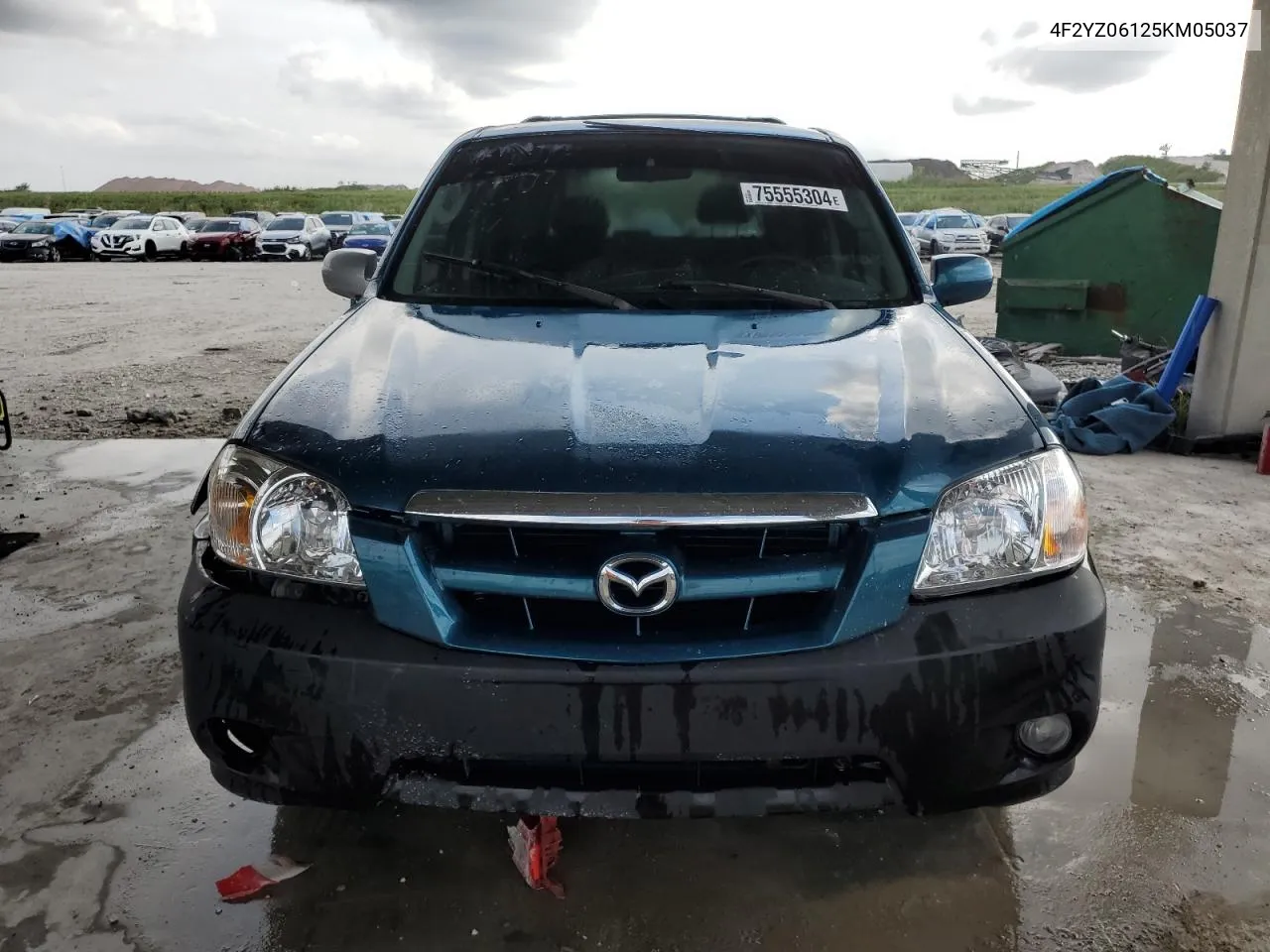 2005 Mazda Tribute S VIN: 4F2YZ06125KM05037 Lot: 75555304