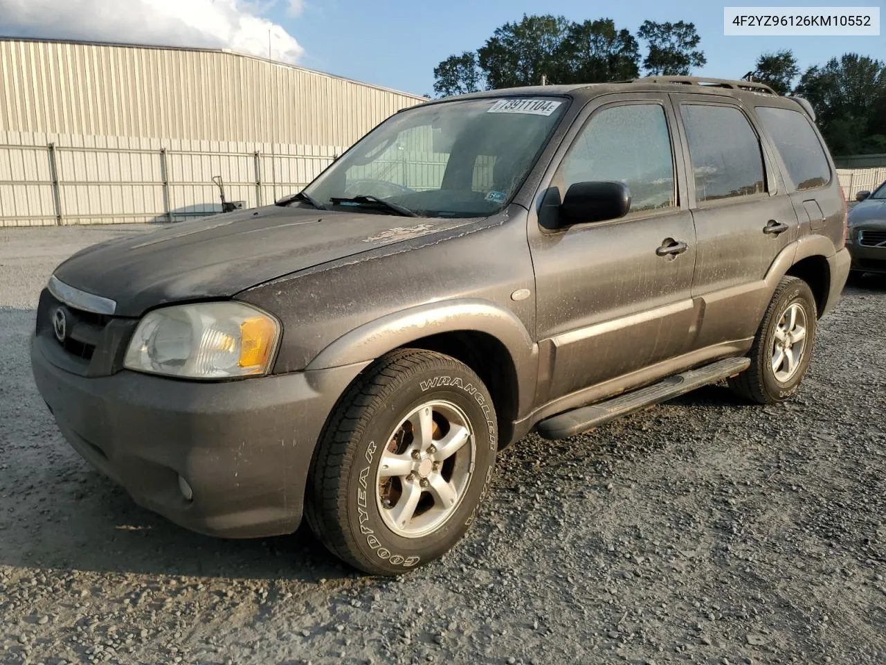 4F2YZ96126KM10552 2006 Mazda Tribute S