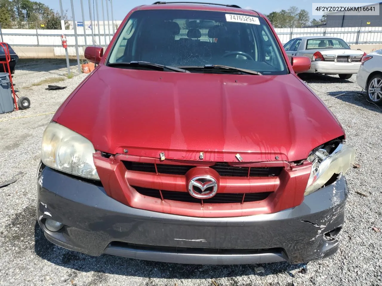 2006 Mazda Tribute I VIN: 4F2YZ02ZX6KM16641 Lot: 74765294